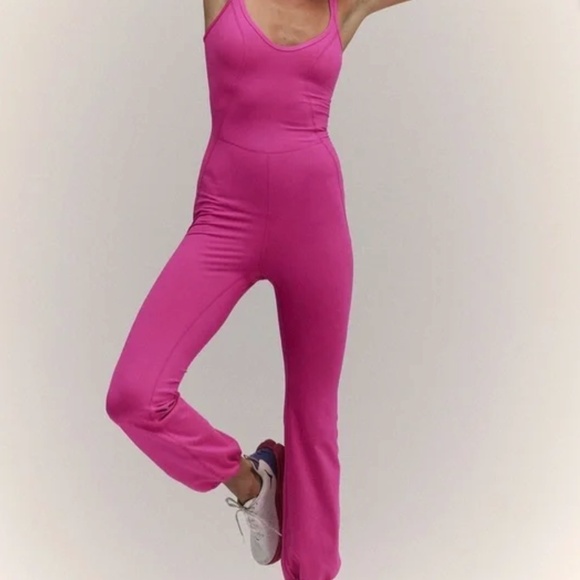 FP Movement by Free People Pants - Free People Movement Hot Pink Let’s Bounce Onesie